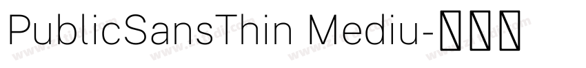 PublicSansThin Mediu字体转换 PublicSansThin Mediu字体转换